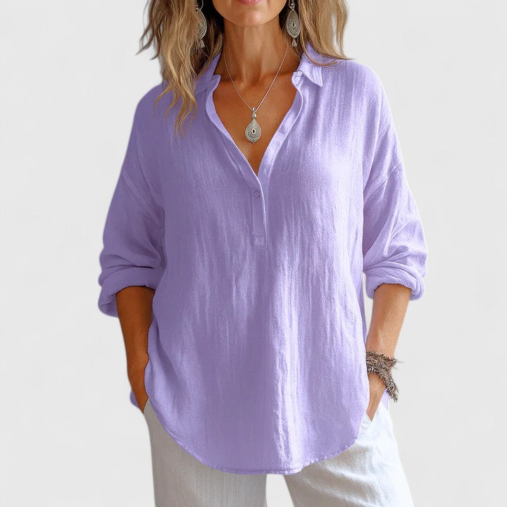 Annie | Comfortable Linen Blouse