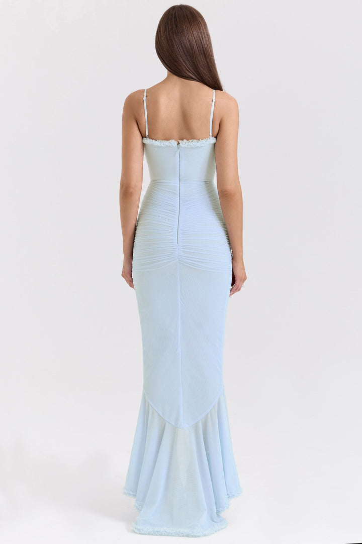 Marisse – Ruffled Mesh Maxi Dress